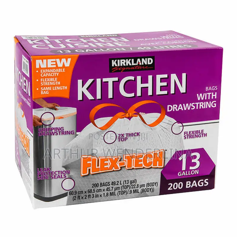 Kirkland Signature Trash Bags - 13 Gallon - 200 Count