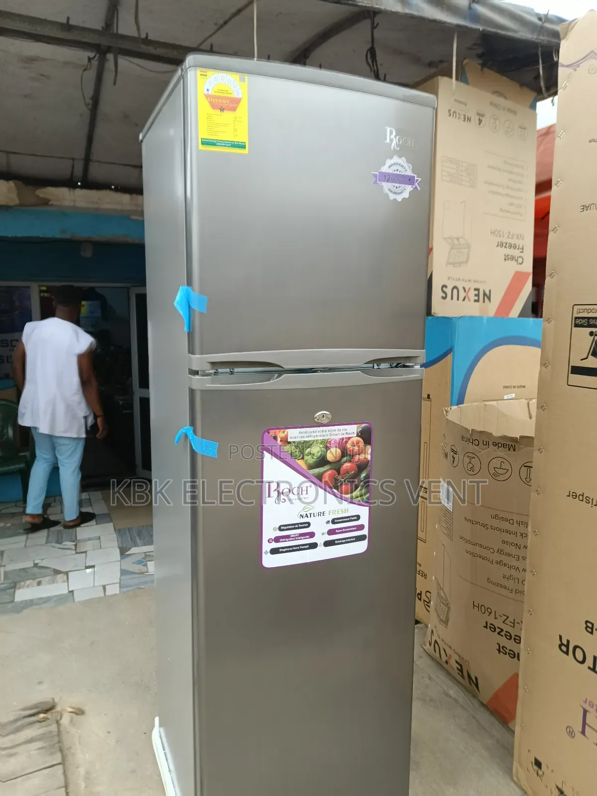 Roch 166ltr Double Door Refrigerator