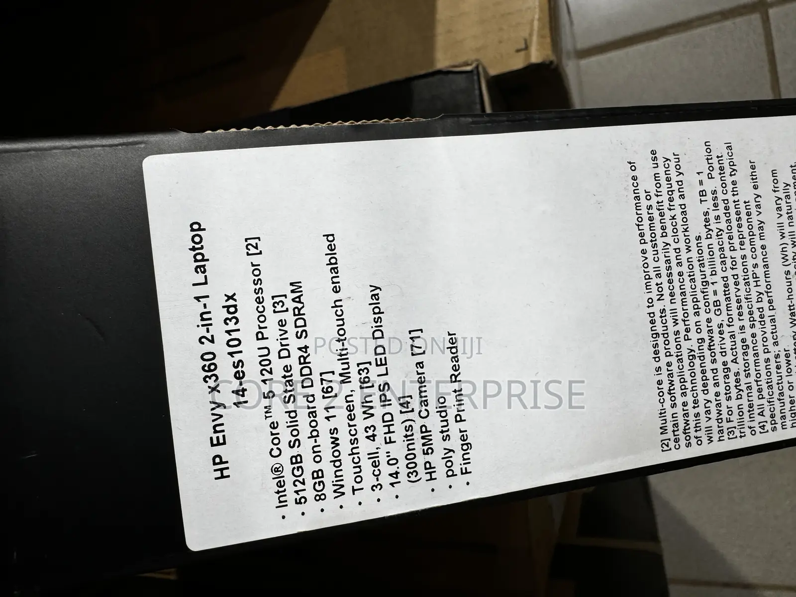 New Laptop HP Envy X360 8GB SSD 512GB