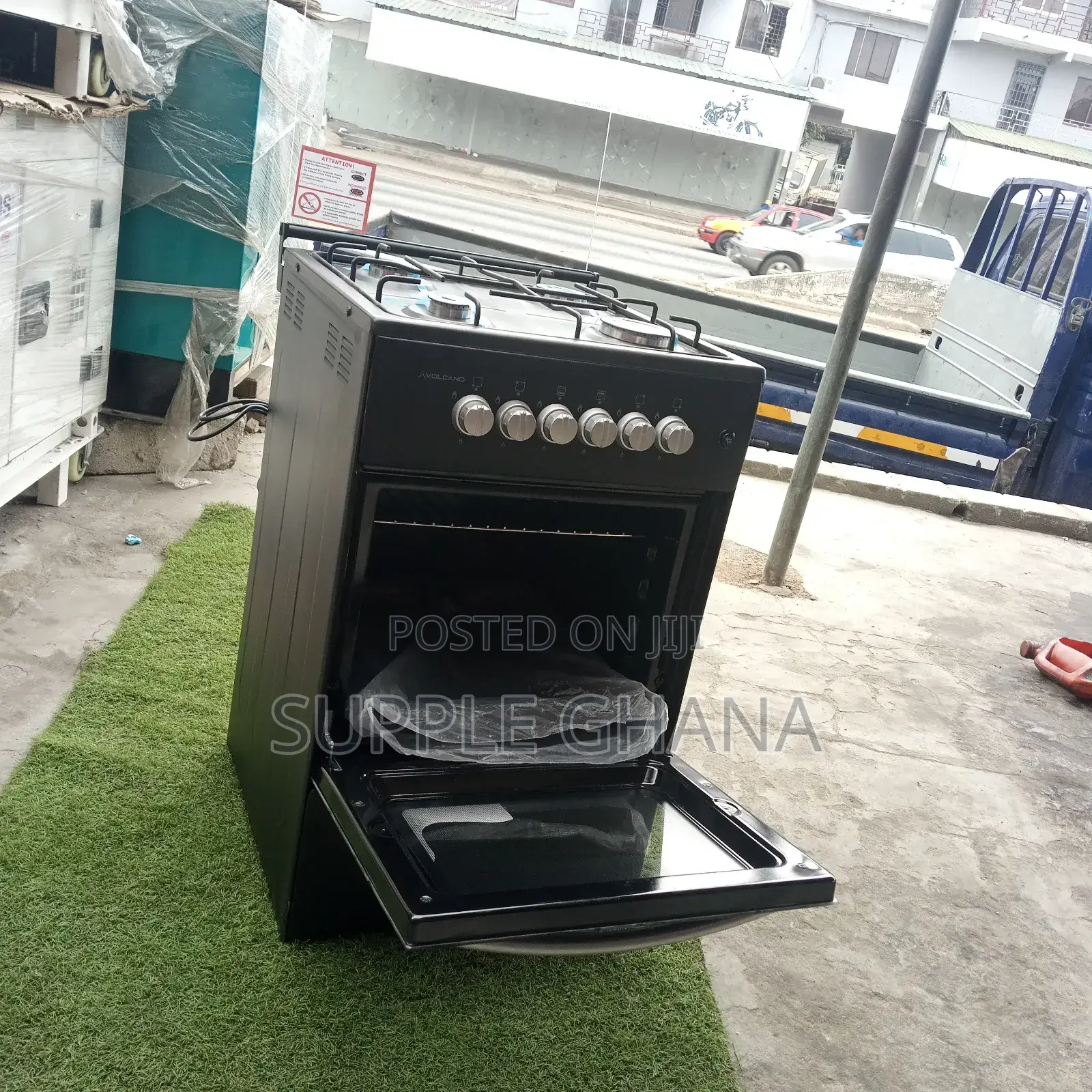 Transparent Top Glass Lid Volcano Export Gas Cooker 50×50 