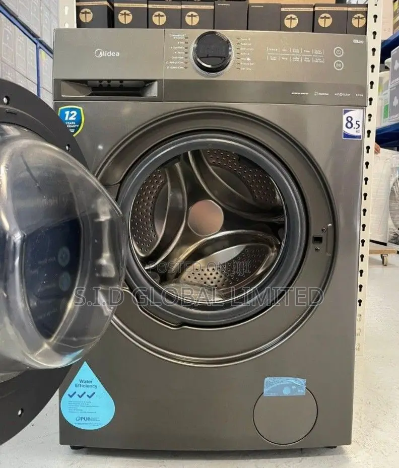 Authentic MIDEA-FRONT-LOAD-8KG-WASHING-MACHINE-MF200W80WB