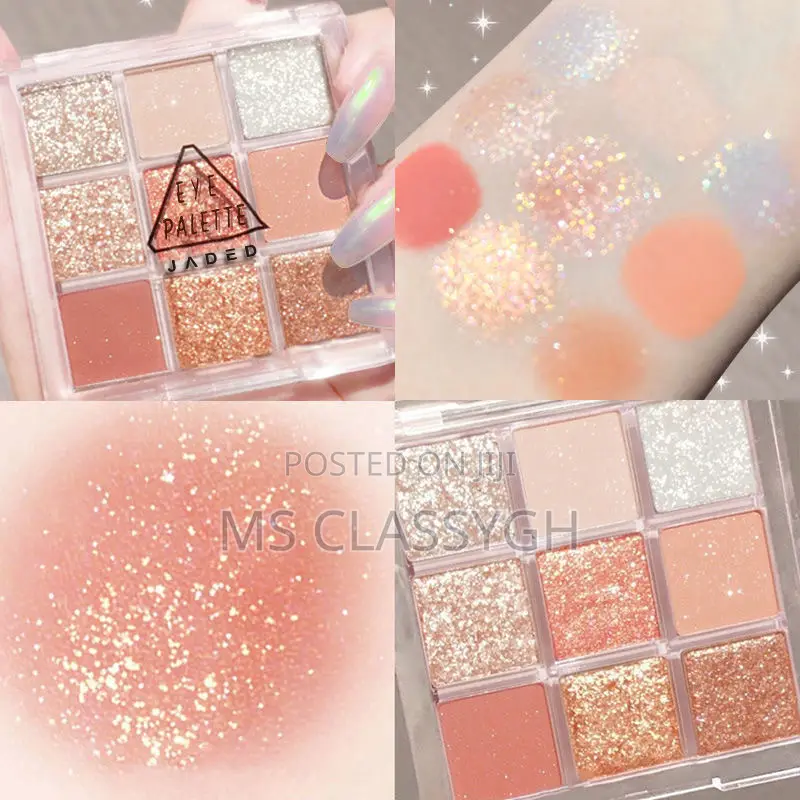 JADED Jiada 9-Color Eyeshadow Palette Ins Super Hot Glitter
