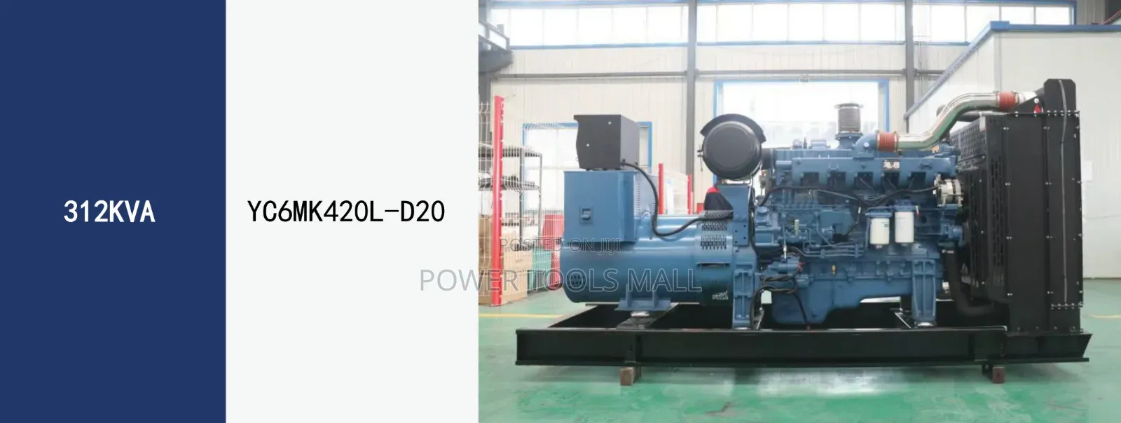 Yuchai 312 KVA Generator YC6MK420L-D20