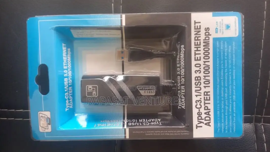 Usb 3.0 Ethernet Adapter (Usb Male to Rj45 Female - Gigabit)