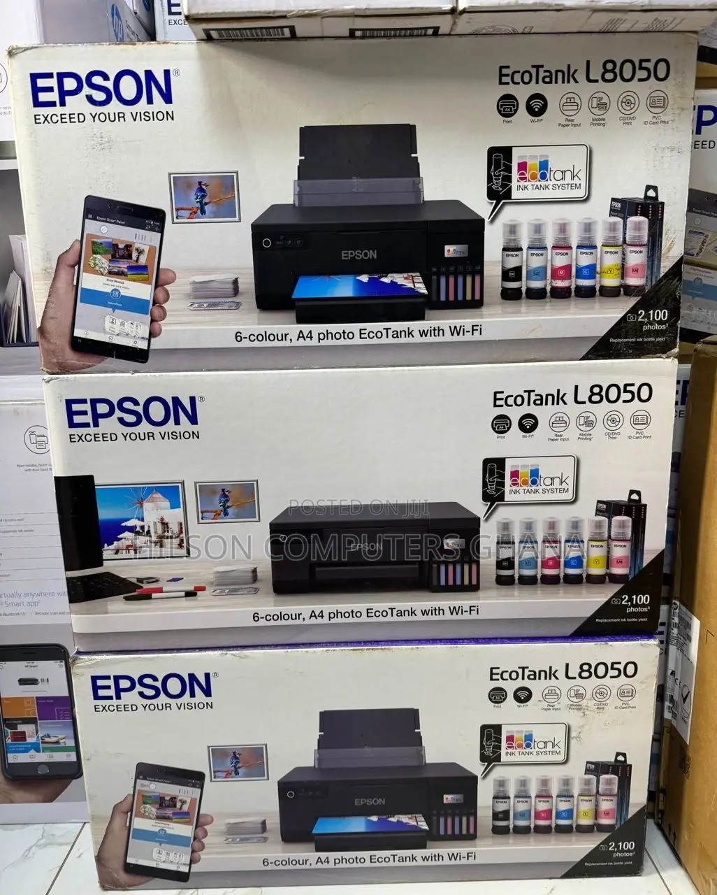 Epson Ecotank L8050 Ink Tank Wireless Photo Printer - Black