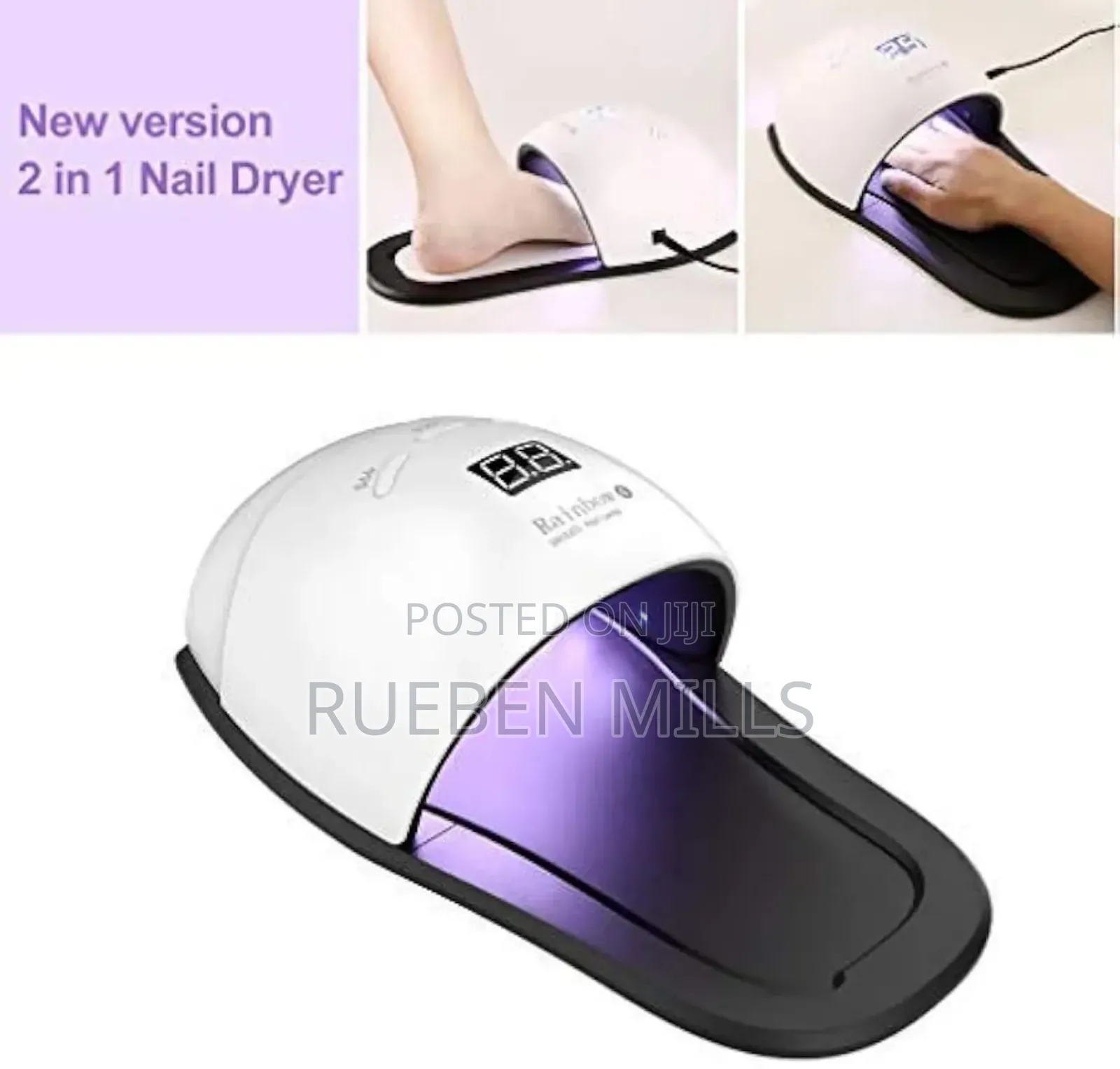 White Electronic Foot and Hand Nail Dryer Uv LED Lamp