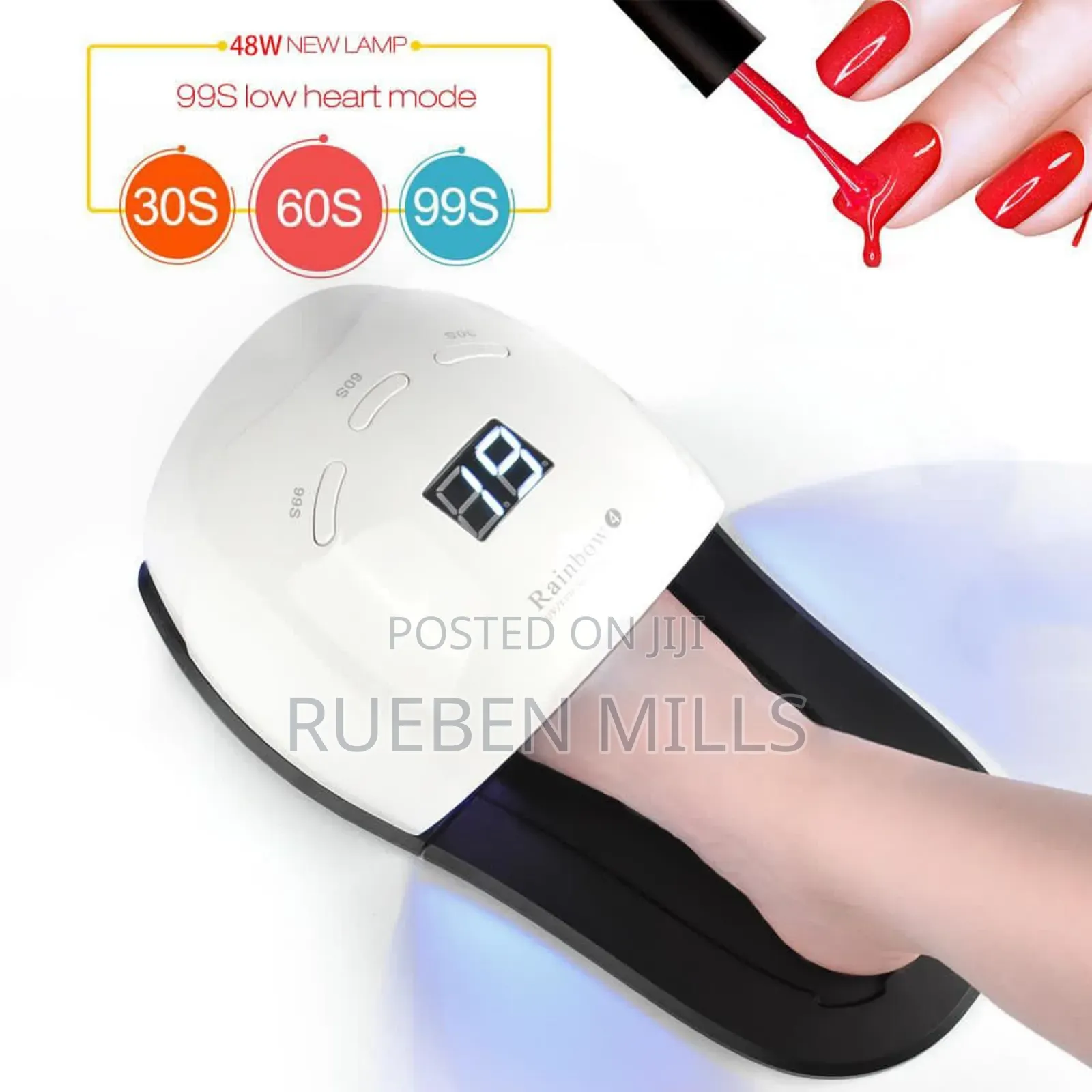 White Electronic Foot and Hand Nail Dryer Uv LED Lamp