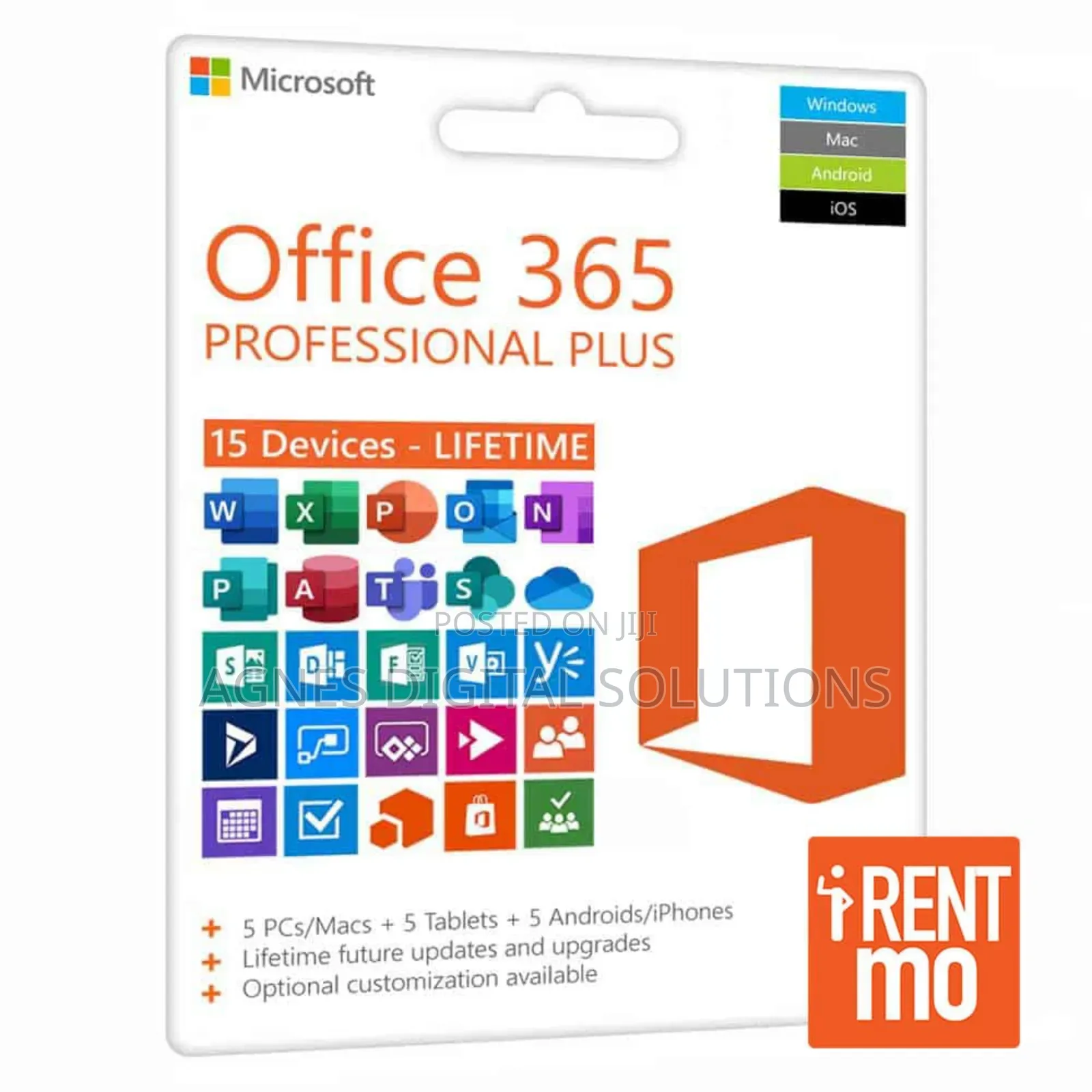 Microsoft Office 365 Professional Plus–15 Devices, Lifetime