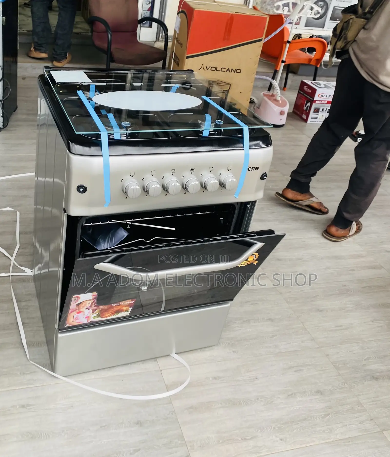 Original Ferre 60x60 4 Gas Burner With Oven Grill(Gray).