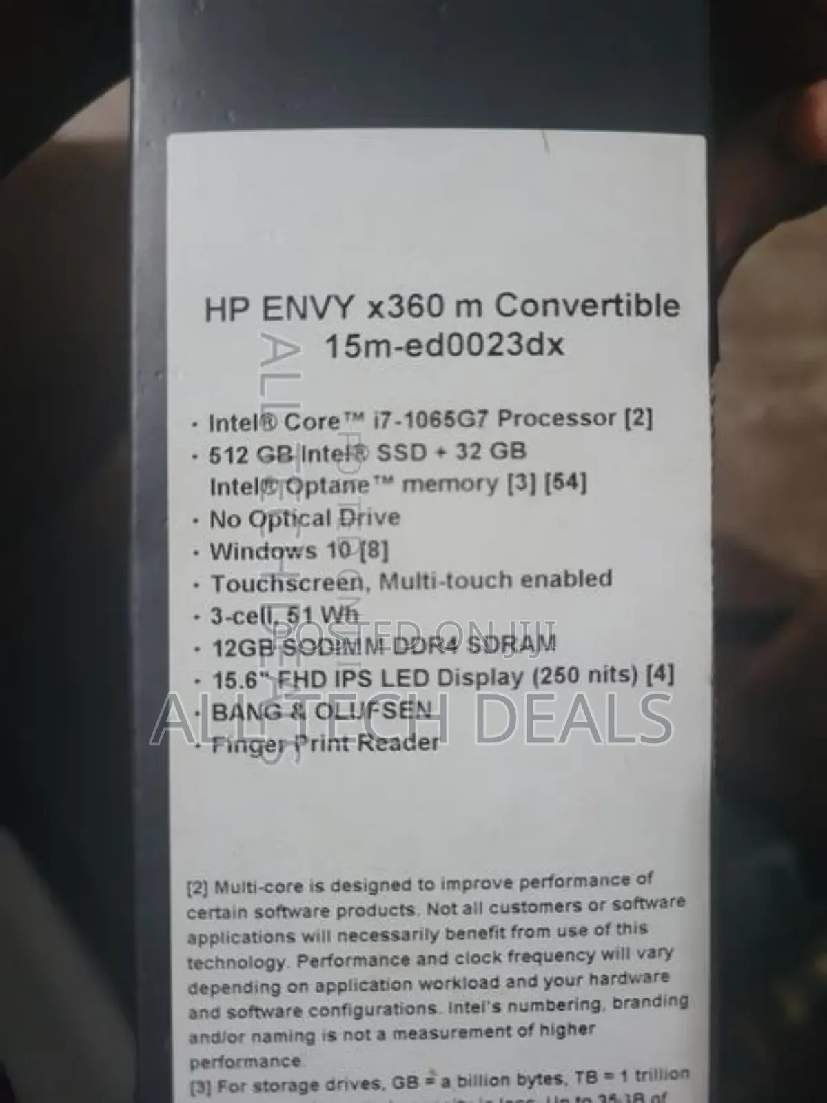 New Laptop HP Envy 15 16GB Intel Core I7 SSD 512GB