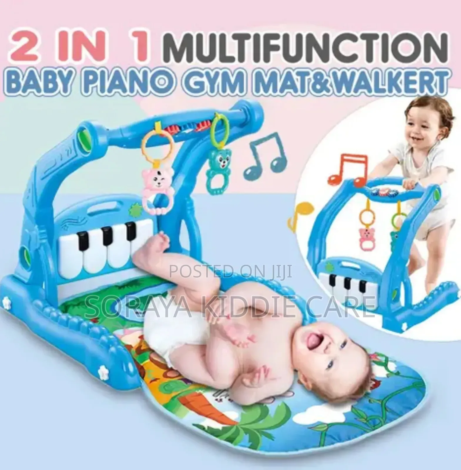 Multifunction Baby Piano Gym Mat and Walker