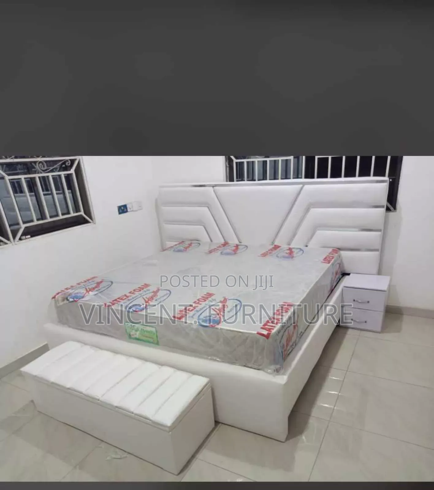 King Size Bed Frame and Mattress Ottoman Available