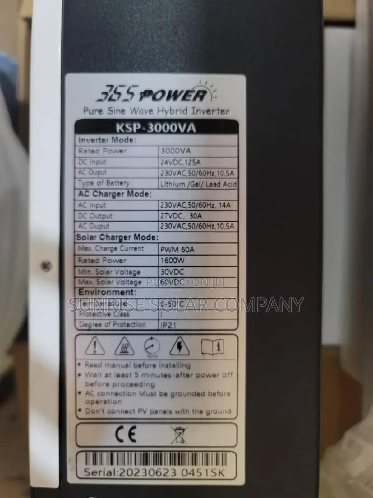 Solar Hybrid Inverter 3000w 24v