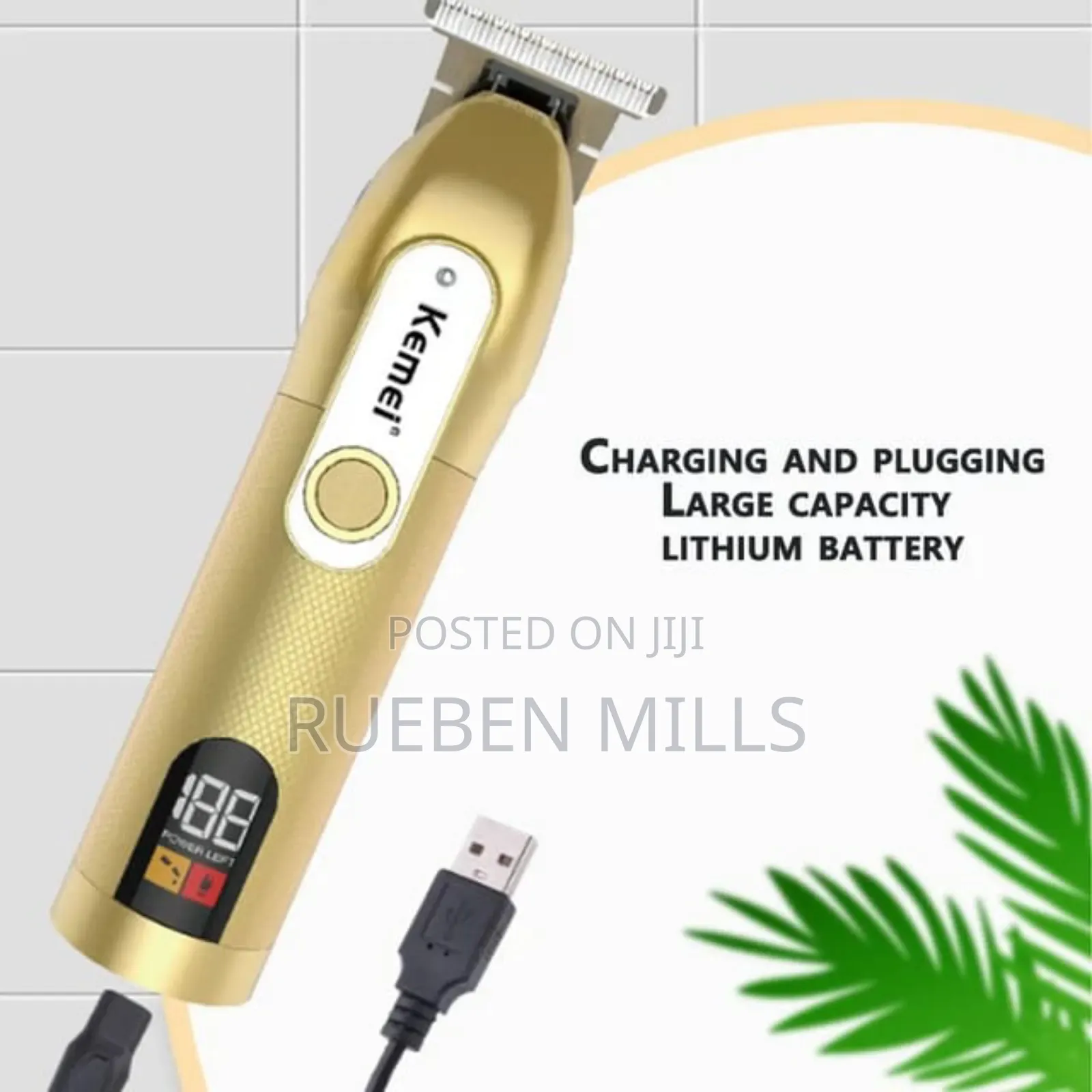 Kemei KM-1760 Cordless Beard Trimmer Barbering Machine