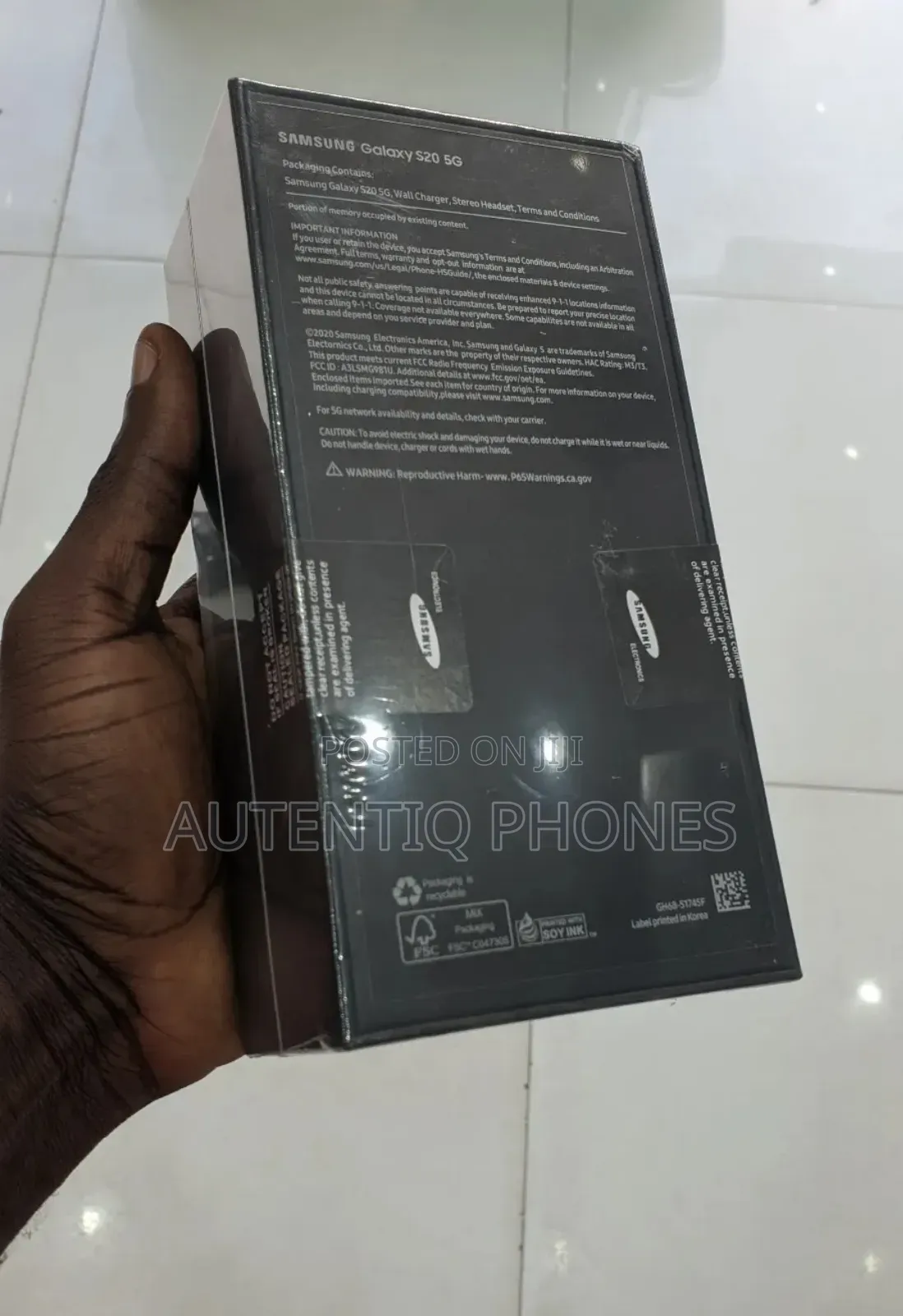 New Samsung Galaxy S20 128 GB Black