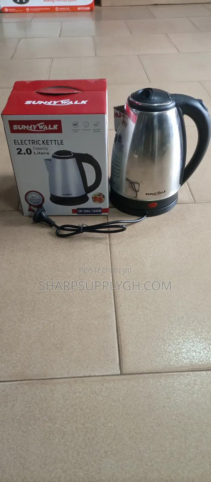 Sunnywalk Electric Kettle 2.0 Liters Sw-288a 1500w