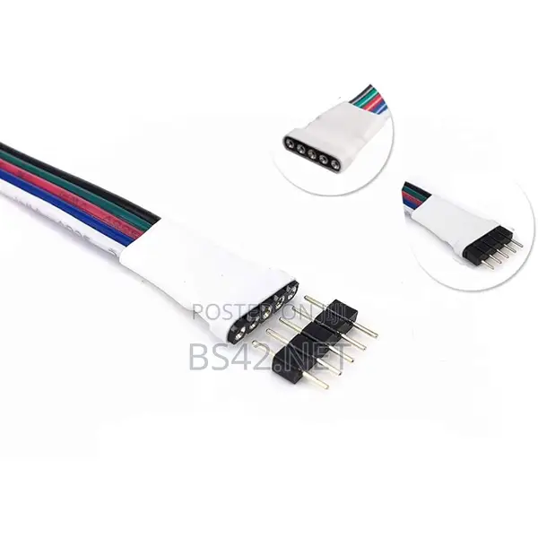 Led Strip 5 Pin Connector Male RGBW Wire