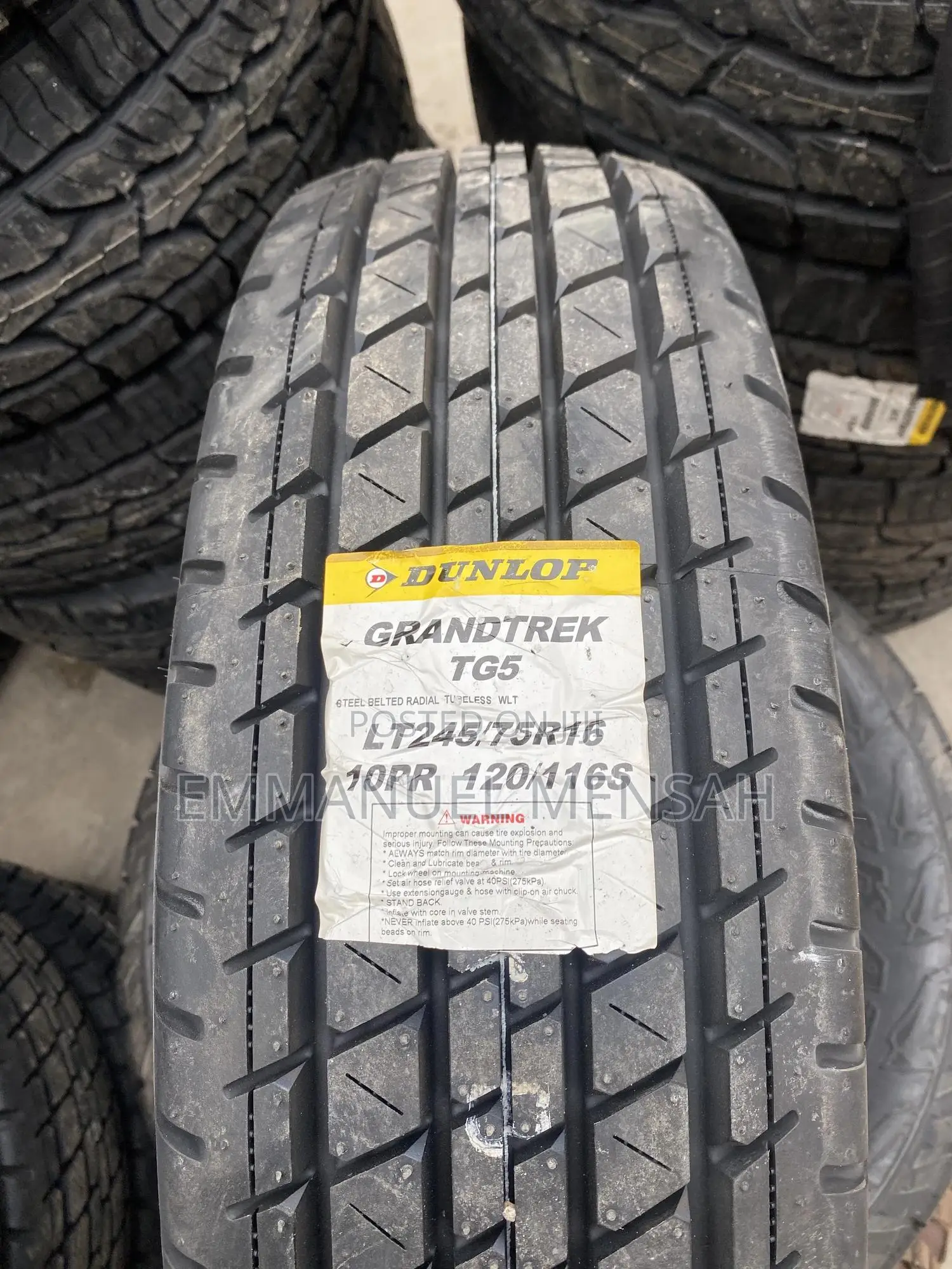 245/75r16 Lt Dunlop Grandtrek Tg5 10pr