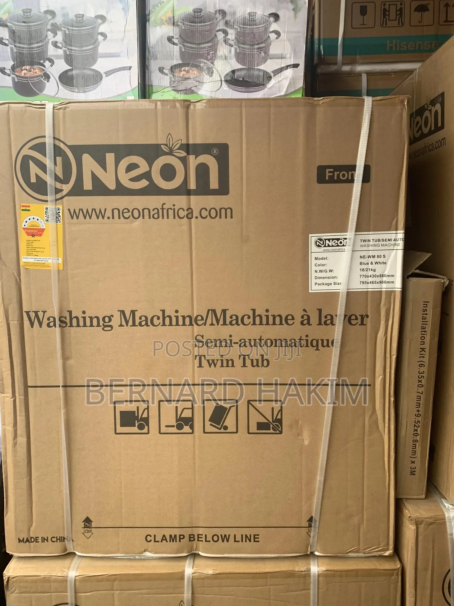 Neon 8kg Semi Automatic Washing Machine