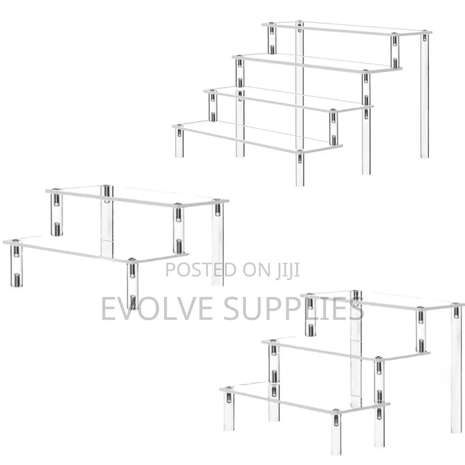 3,4 and 5 Tier Acrylic Display Stand