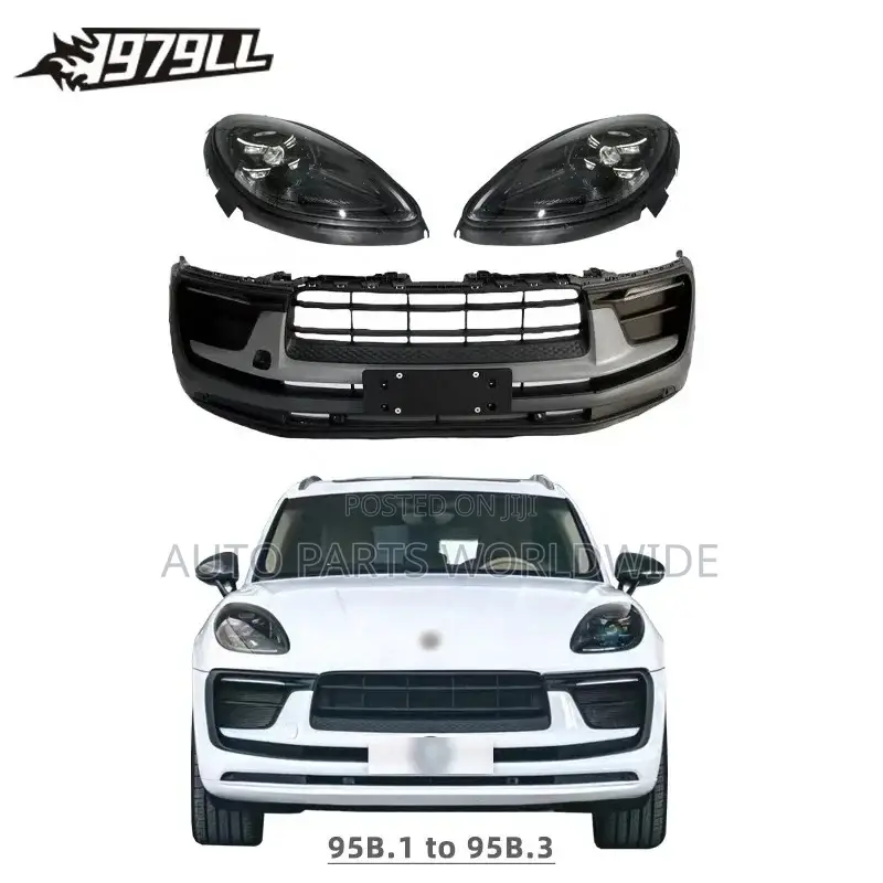 Porche Macan S Front Bumper With Headlights Complete 2014-20
