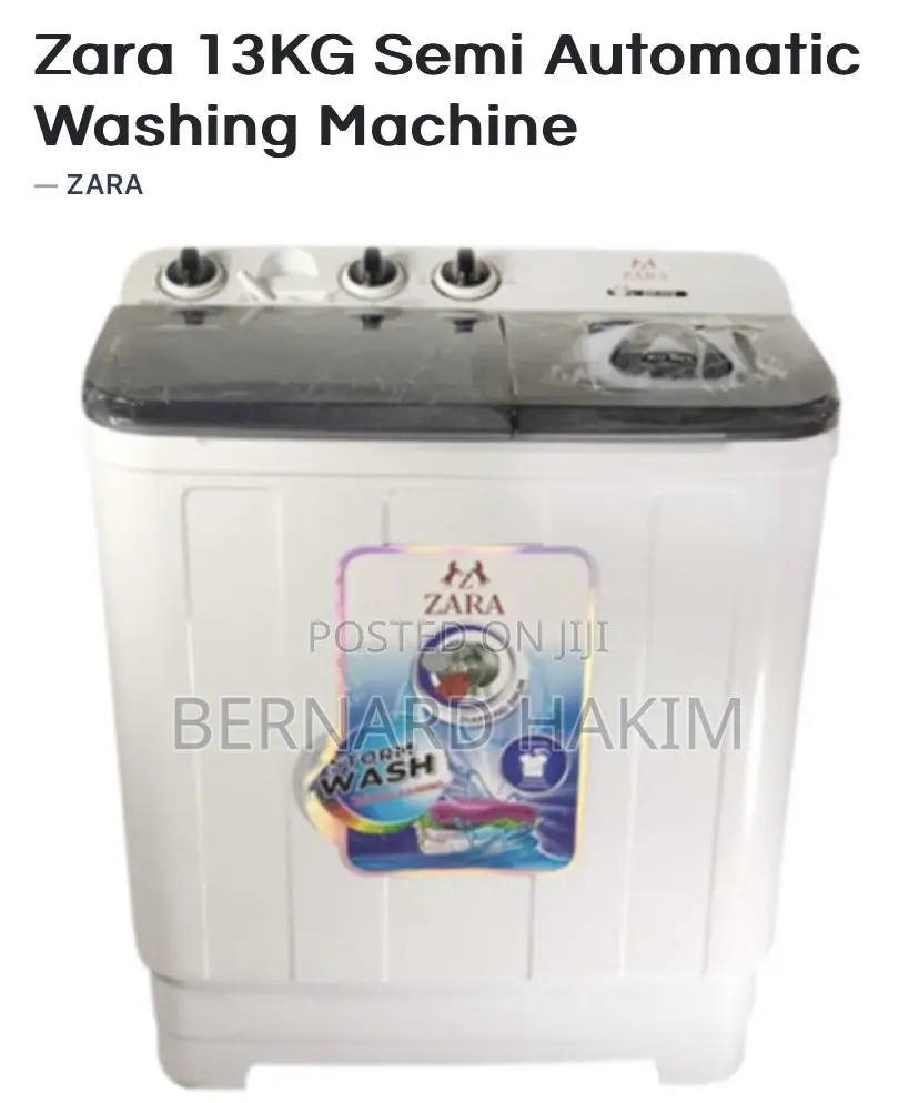 Zara Washing Machine Semi Automatic 13kg