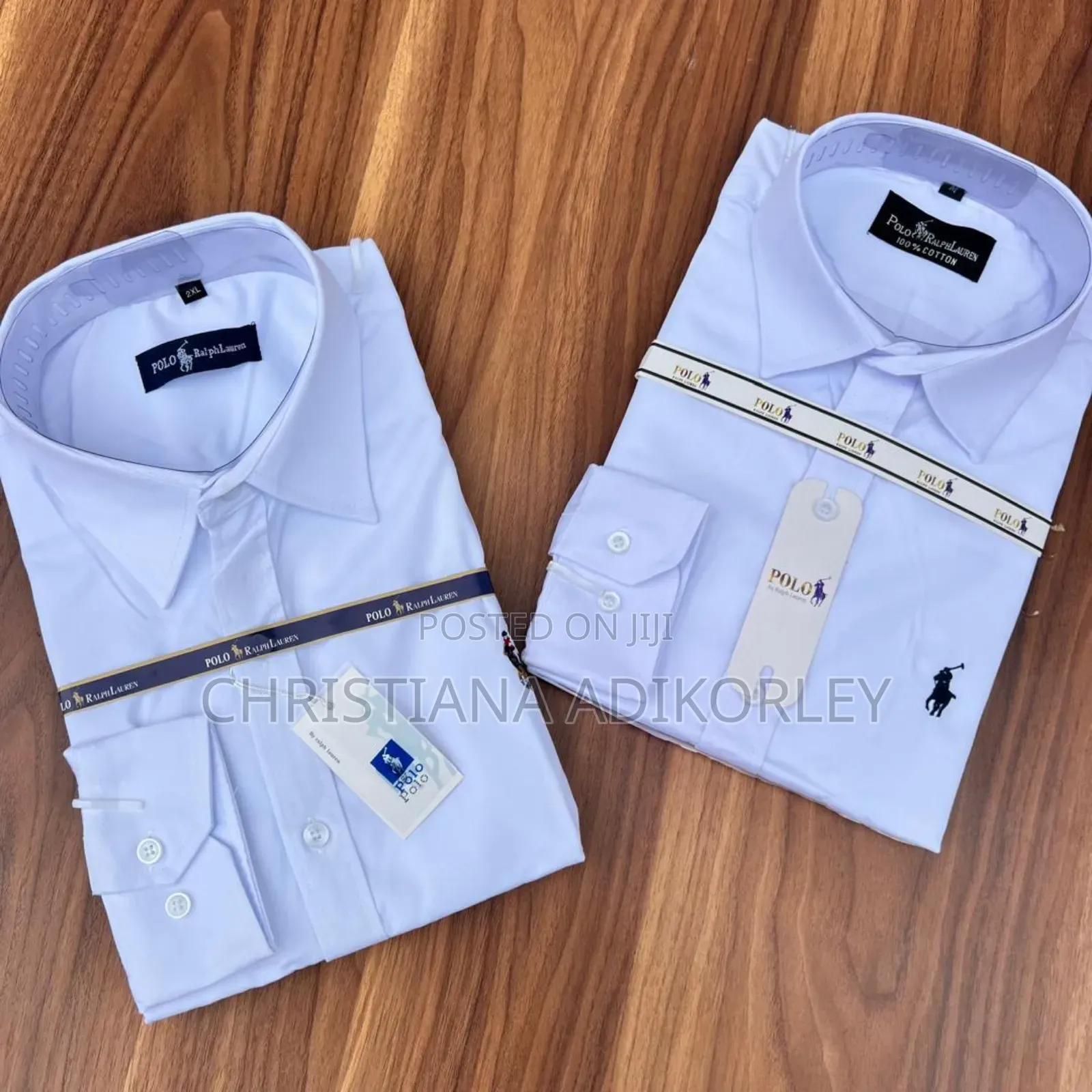 White Polo Linen Long Sleeves Shirt.