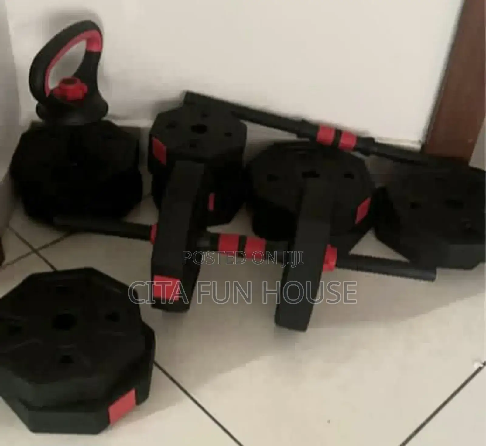 15kg Adjustable Dumbells With Kettlebell Set