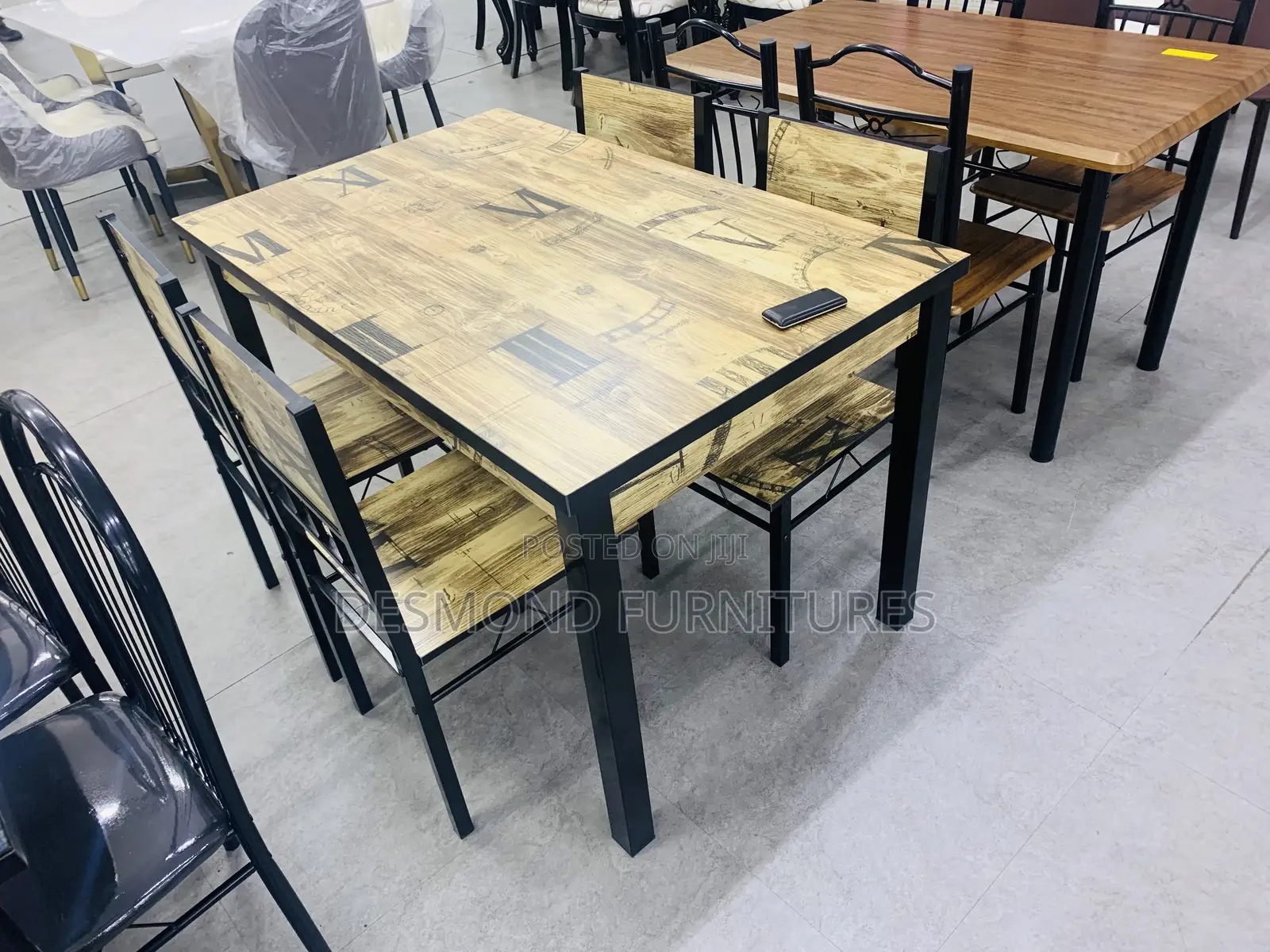 Wood Dining Table With 4 Chairs