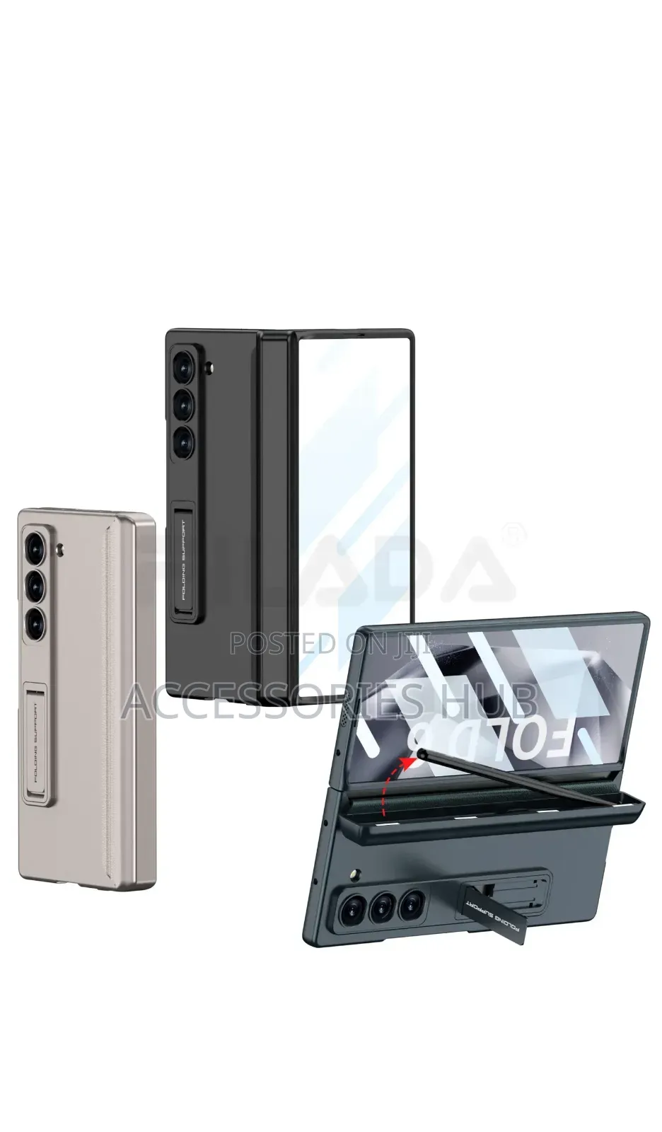 Z Fold 6 Case With Protector And A Stand With Pen Holder