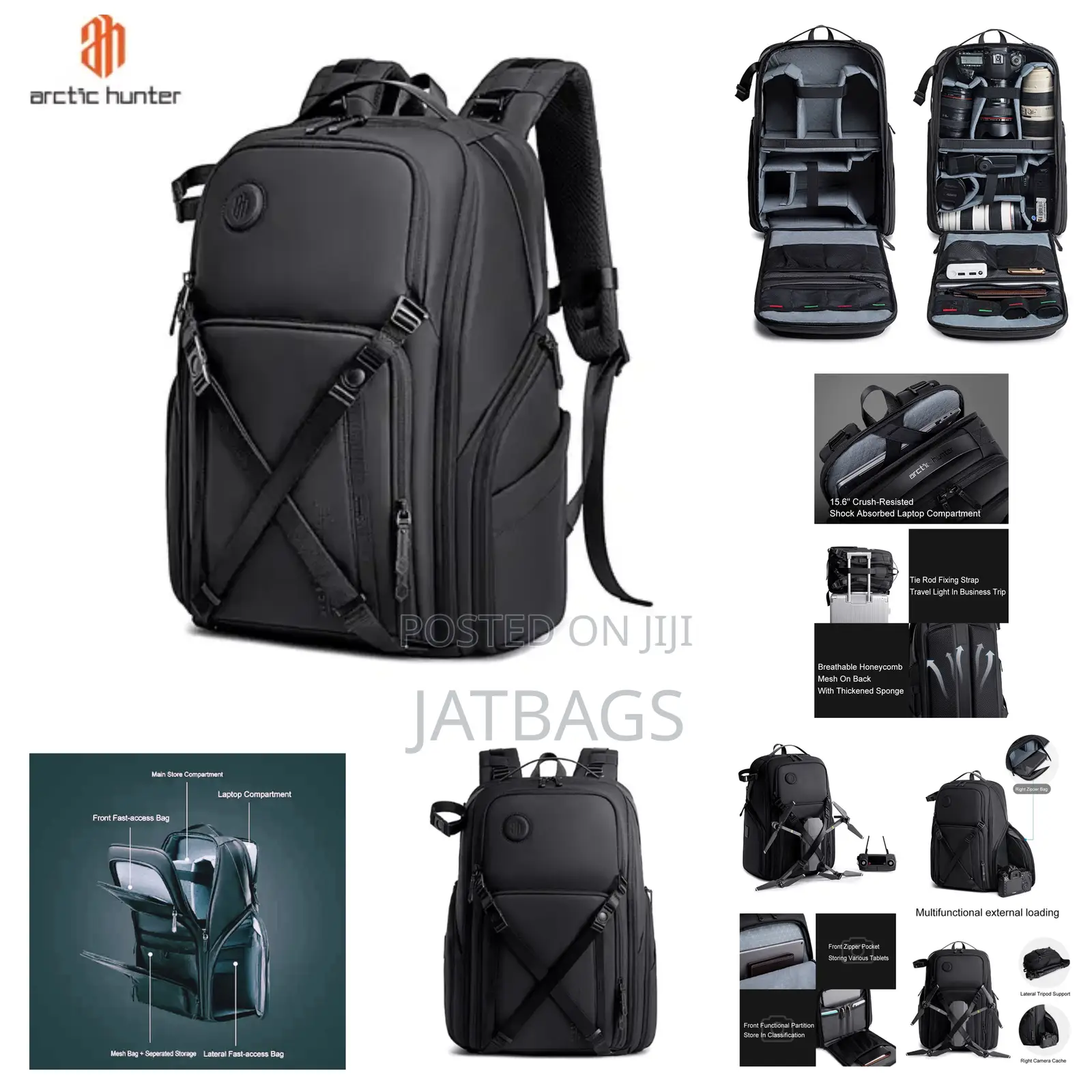 Professional Waterproof Camera Laptop Backpack-Free Delivery