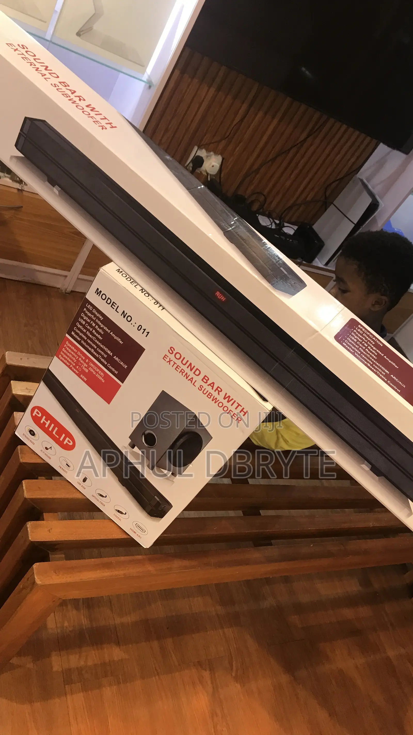 Sound Bar With External Subwoofer