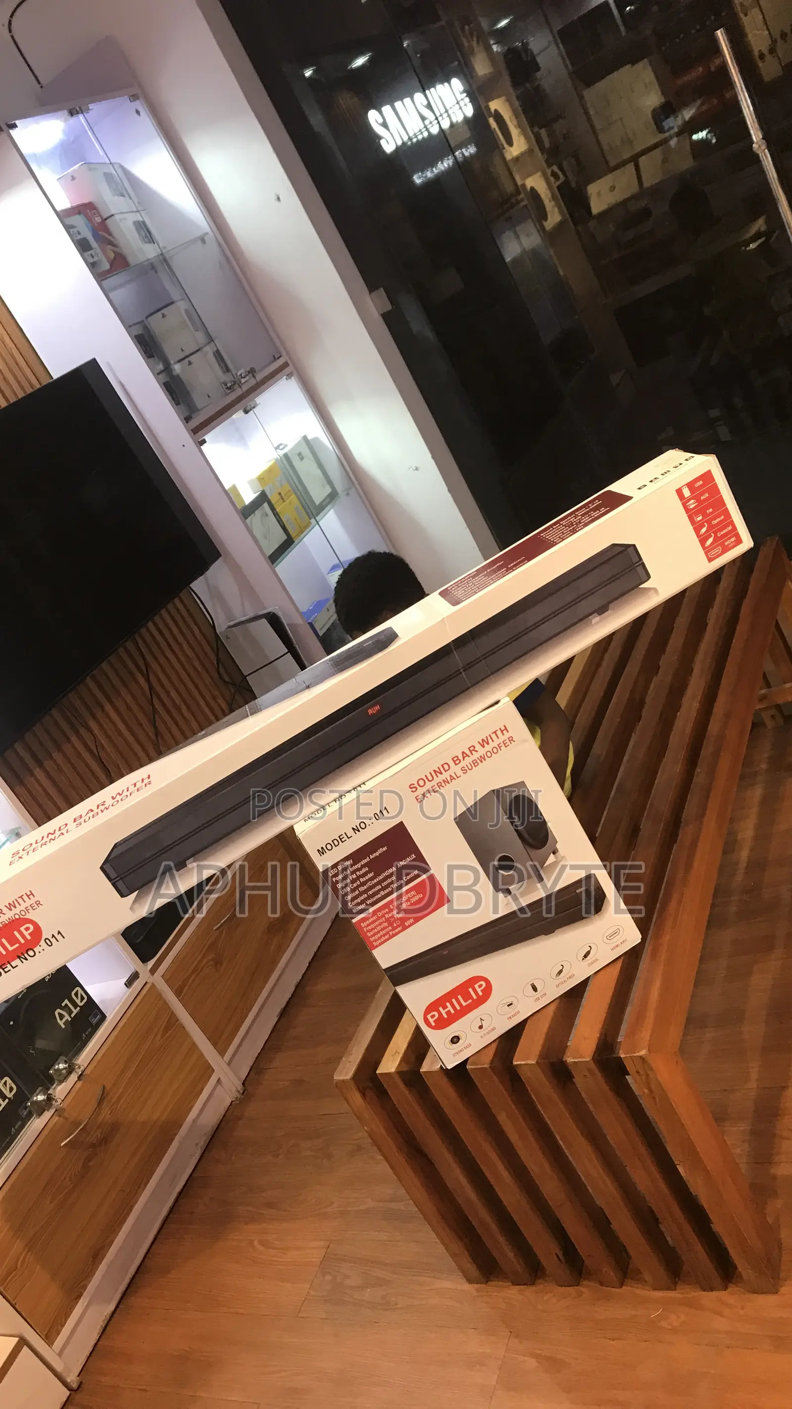 Sound Bar With External Subwoofer
