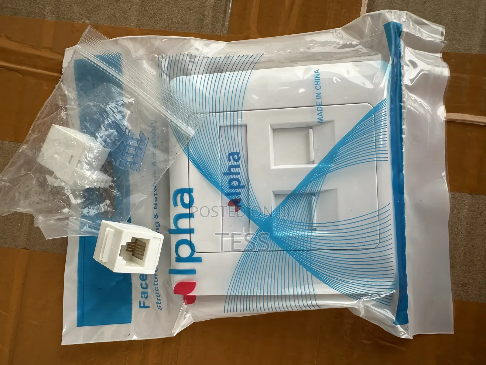 RJ11 Faceplate Double With Keystone Jack (Alpha)