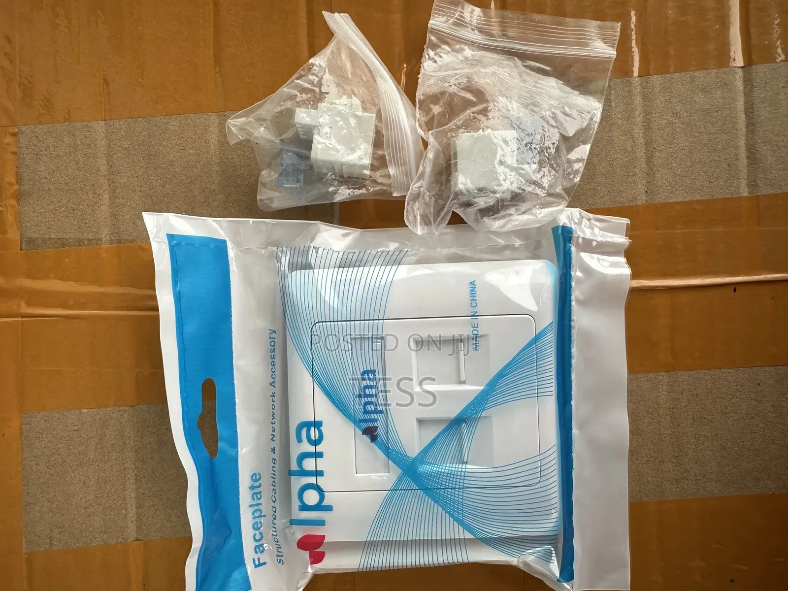 RJ11 Faceplate Double With Keystone Jack (Alpha)