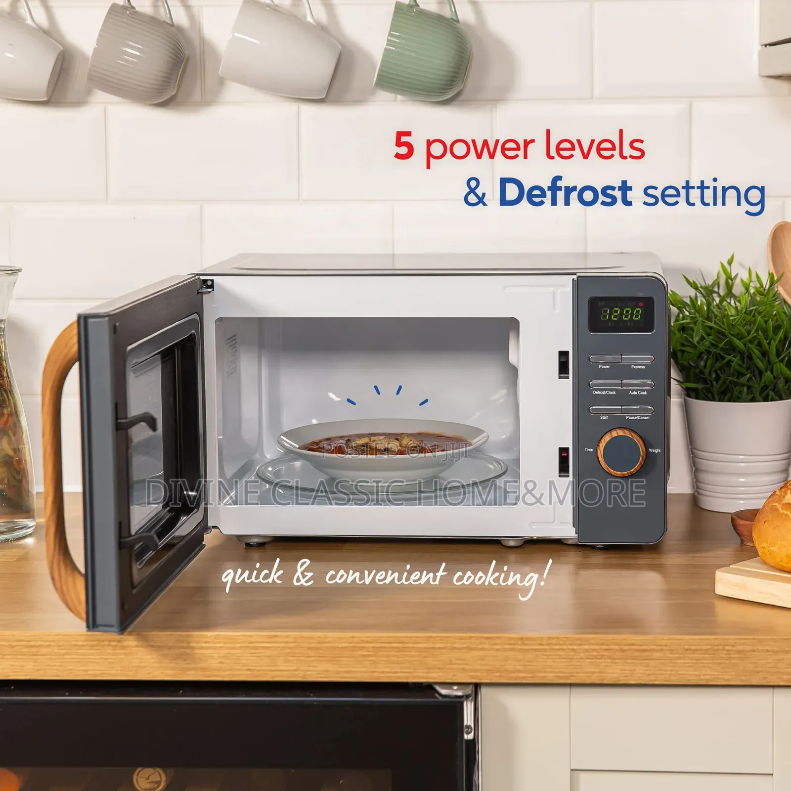 Russell Hobbs 17lit Scandi Grey Digital Microwave