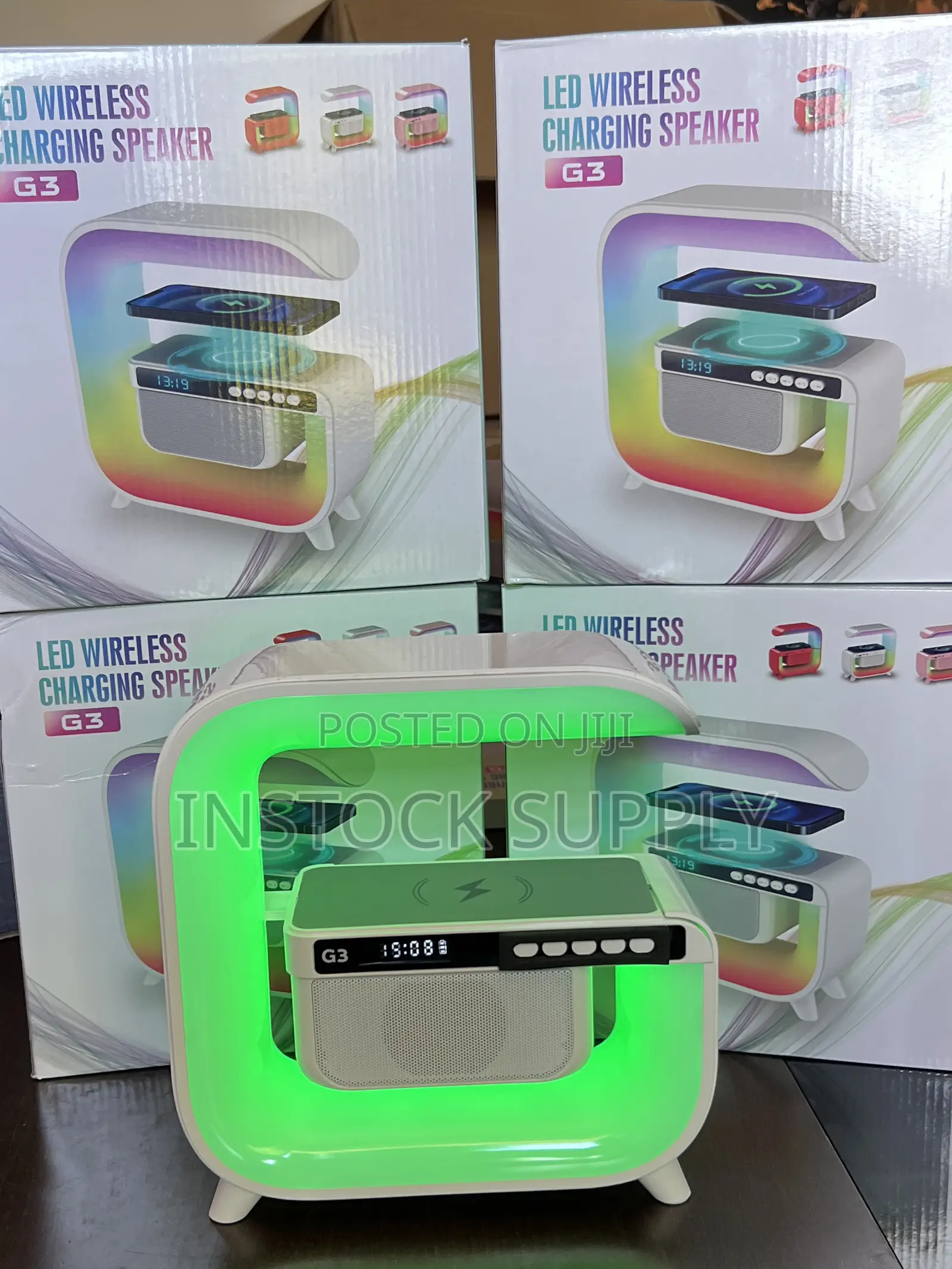 Led Wireless Charging Speaker, Bluetooth, Radio Alarm