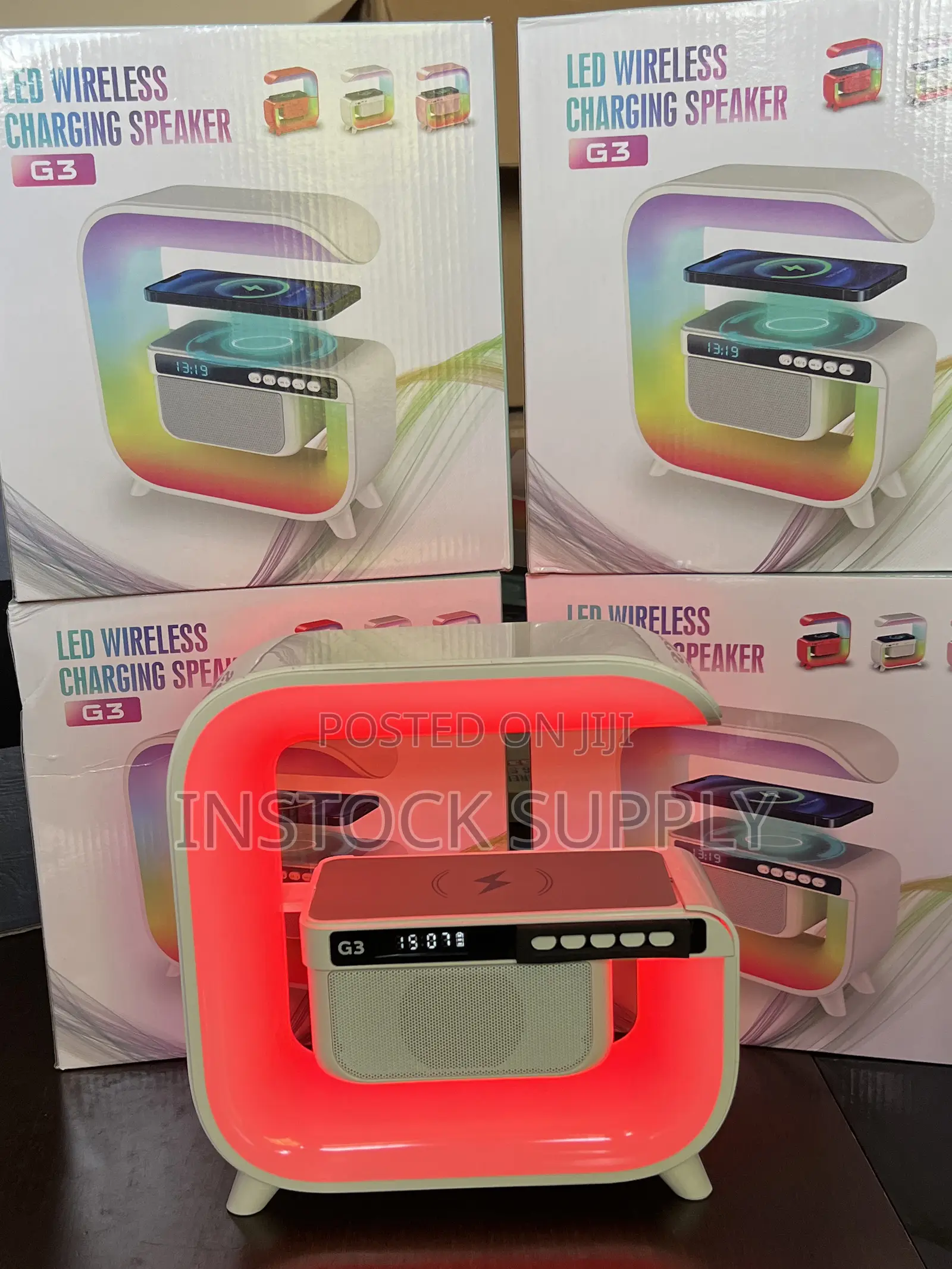 Led Wireless Charging Speaker, Bluetooth, Radio Alarm