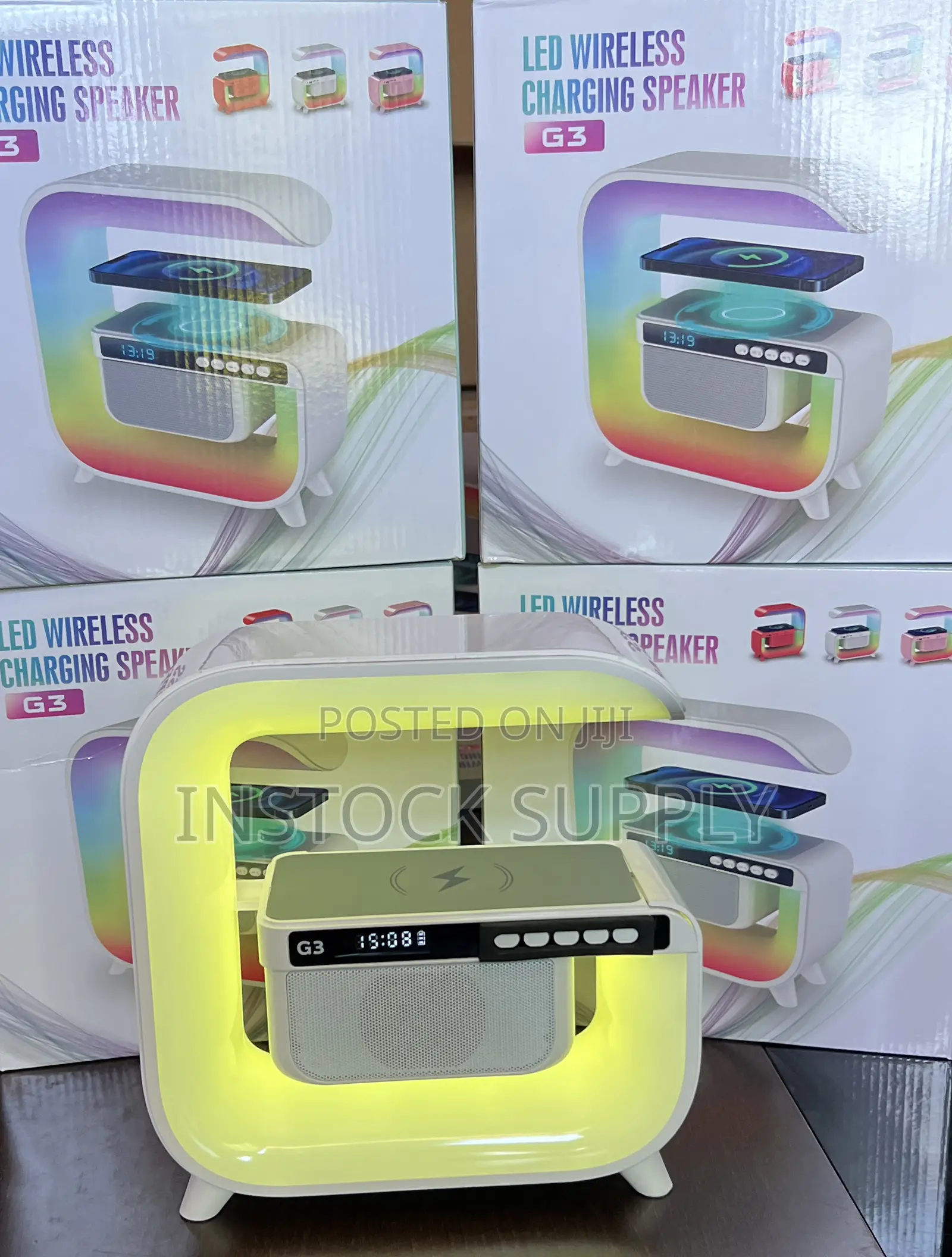 Led Wireless Charging Speaker, Bluetooth, Radio Alarm