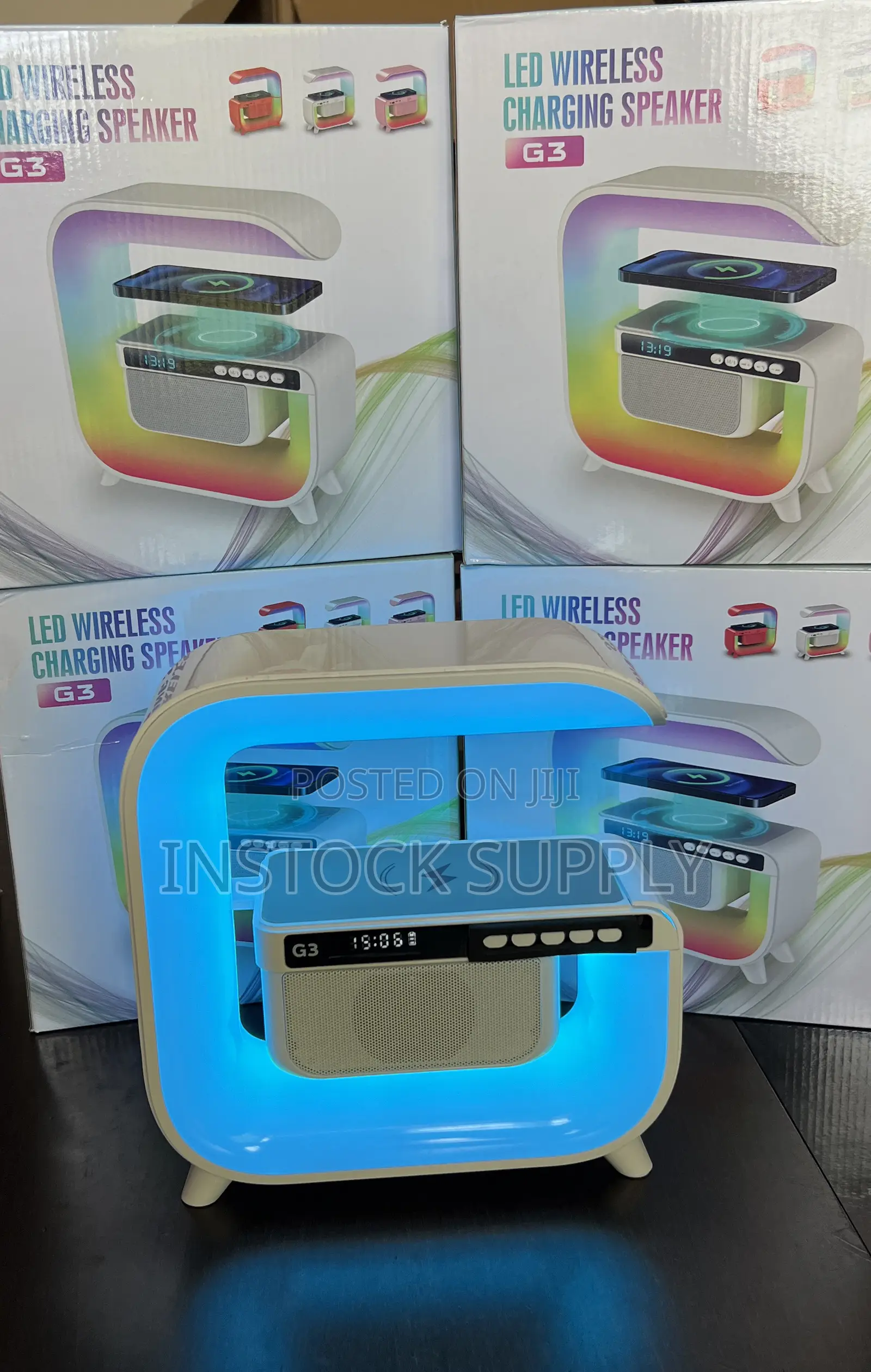 Led Wireless Charging Speaker, Bluetooth, Radio Alarm