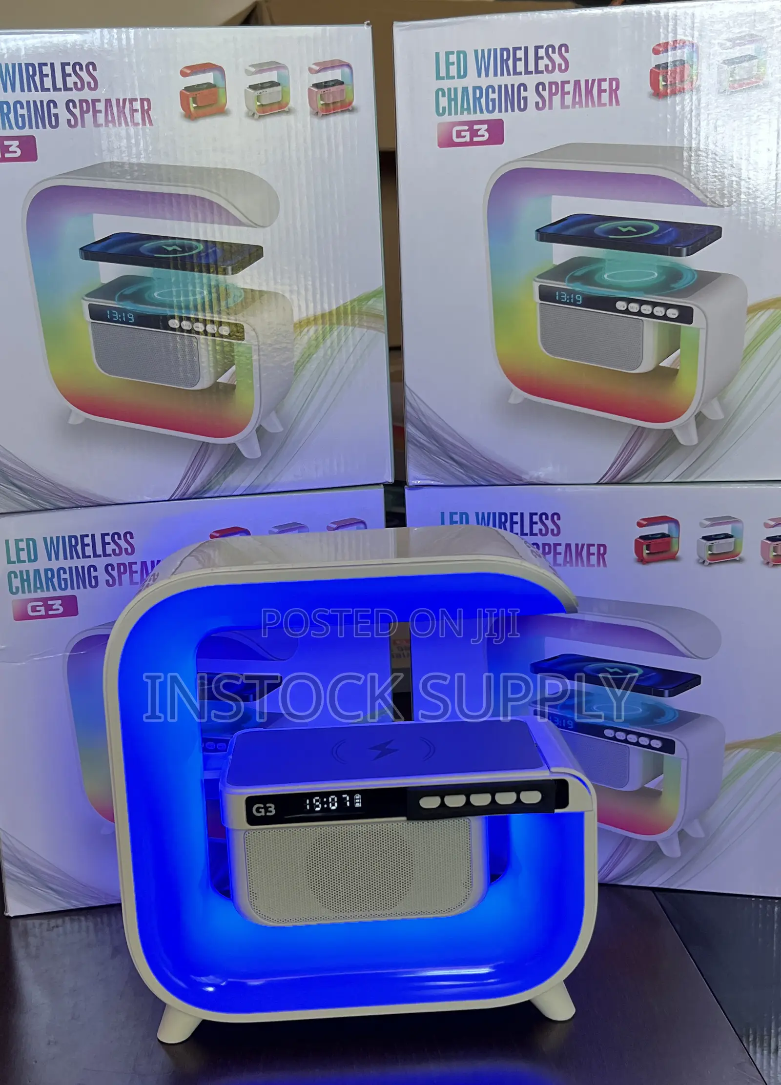 Led Wireless Charging Speaker, Bluetooth, Radio Alarm