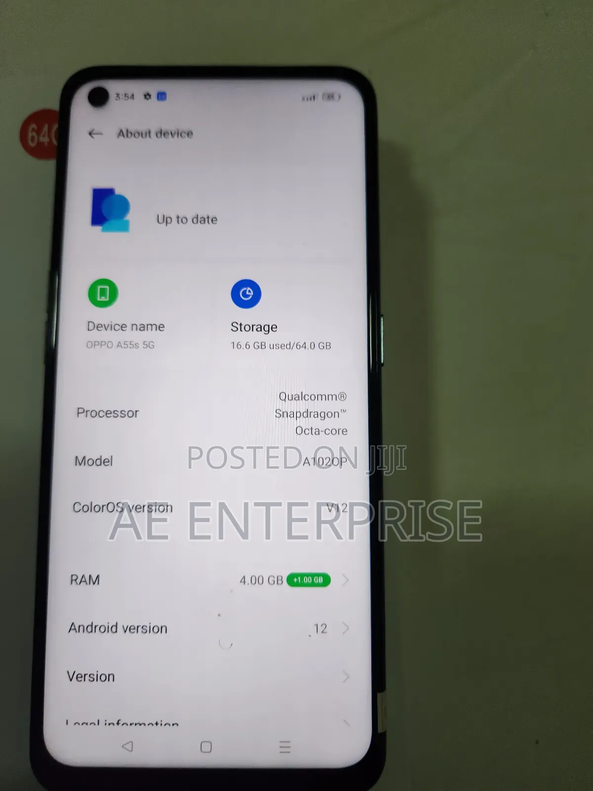 New Oppo A55s 128 GB Black