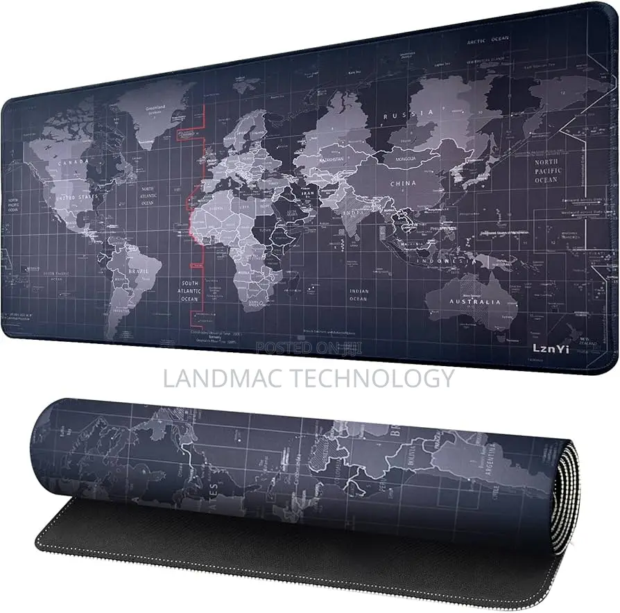Large World Map Pattern Game Mouse Pad Keyboard Mat