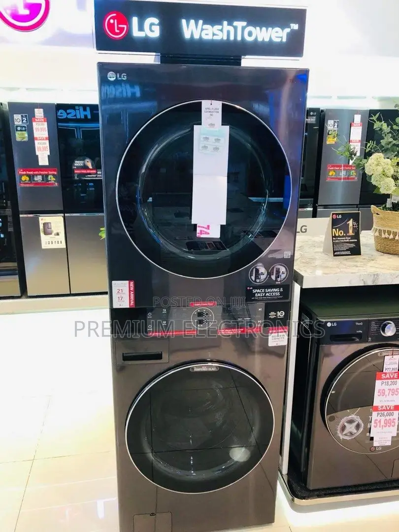 LG Washing Machine, All New Washtower, 13kg/10kg Combo, Easy