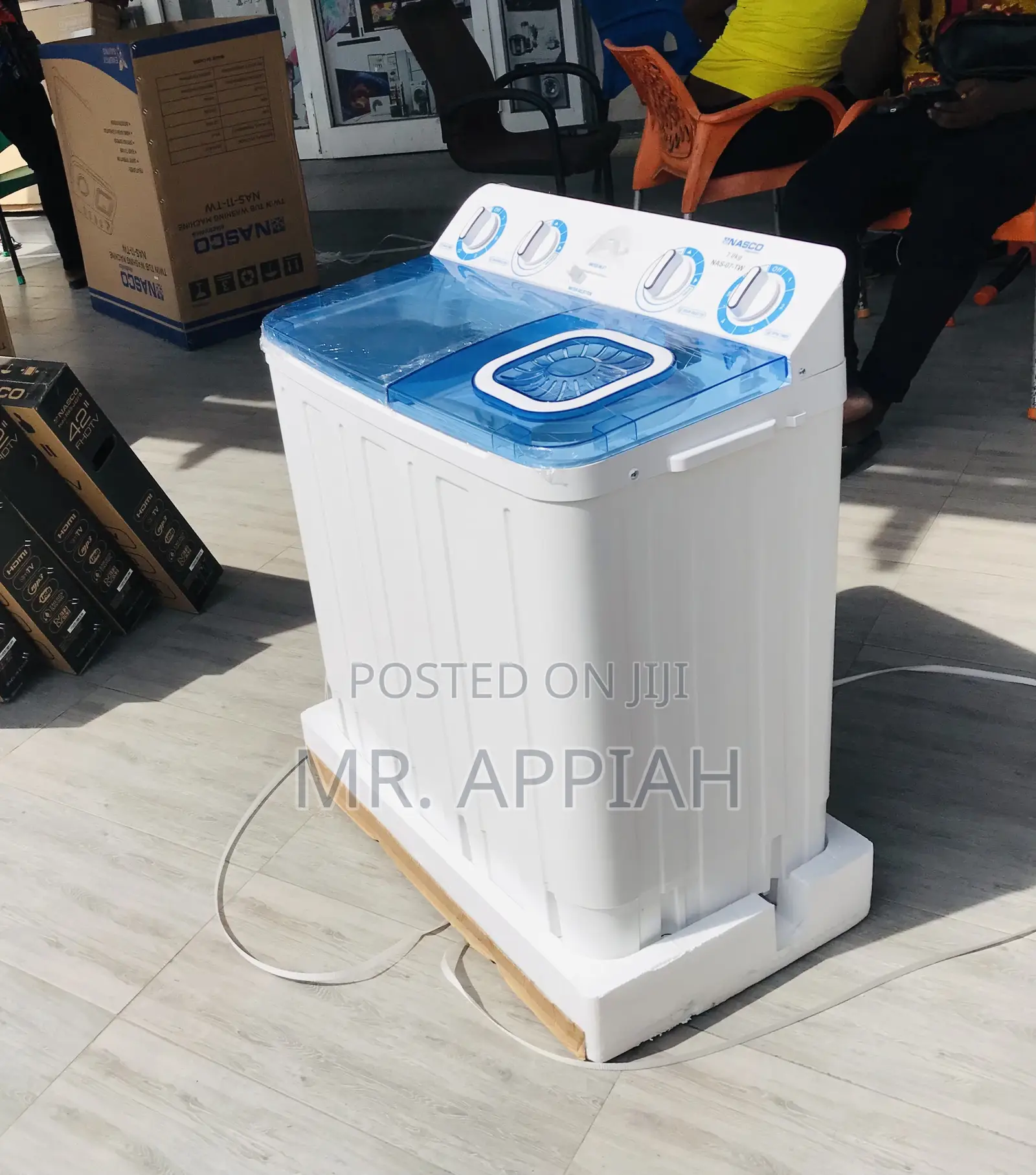 Semi-Automatic Nasco 7kg Top Load Washing Machine(White).