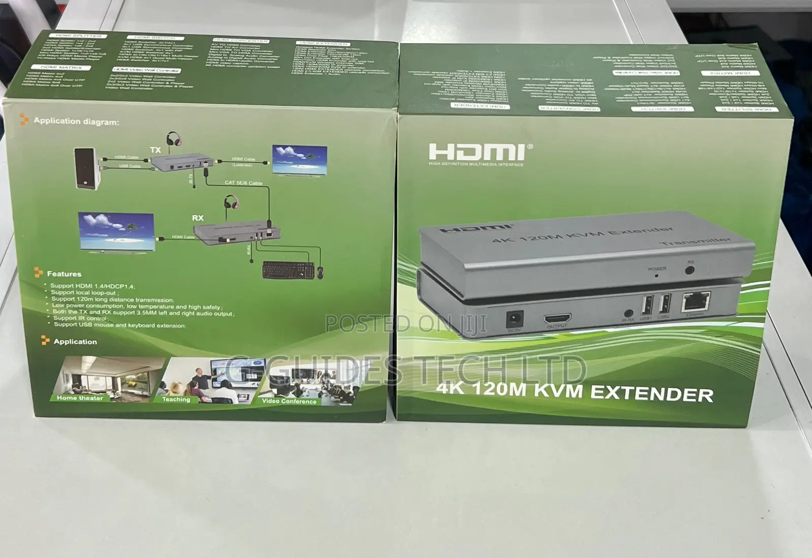 120m KVM Ip Hdmi Extender, 100m Hdmi Extender KVM With Ir Usb