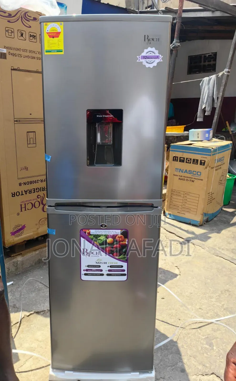 ROCH 246ltr Double Door Fridge With Dispenser RFR-290DB-I