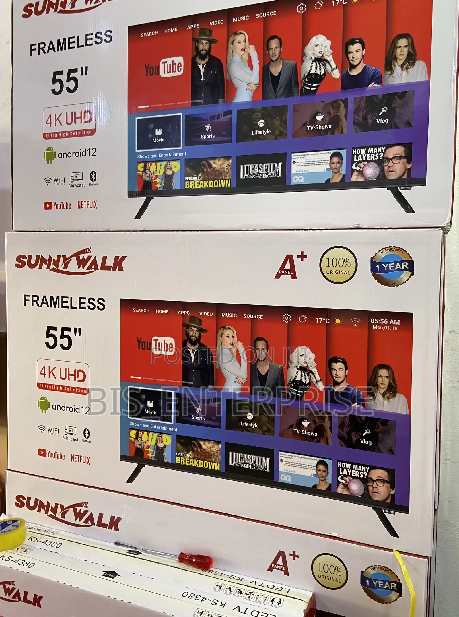 Sunny Walk 55” Frameless Uhd Android12