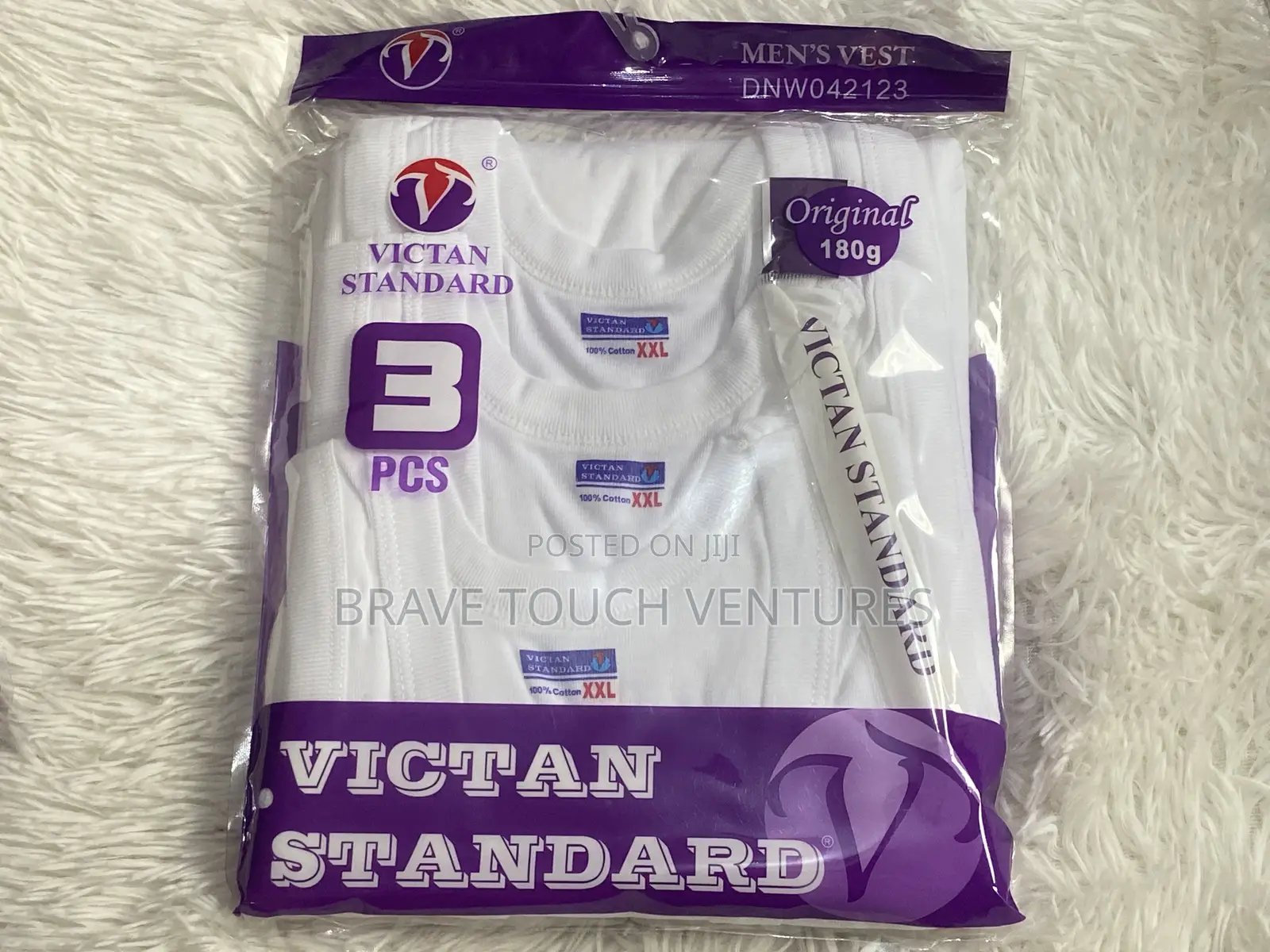3 in 1 Victan Standard Men Singlet/Vest - 100% Cotton