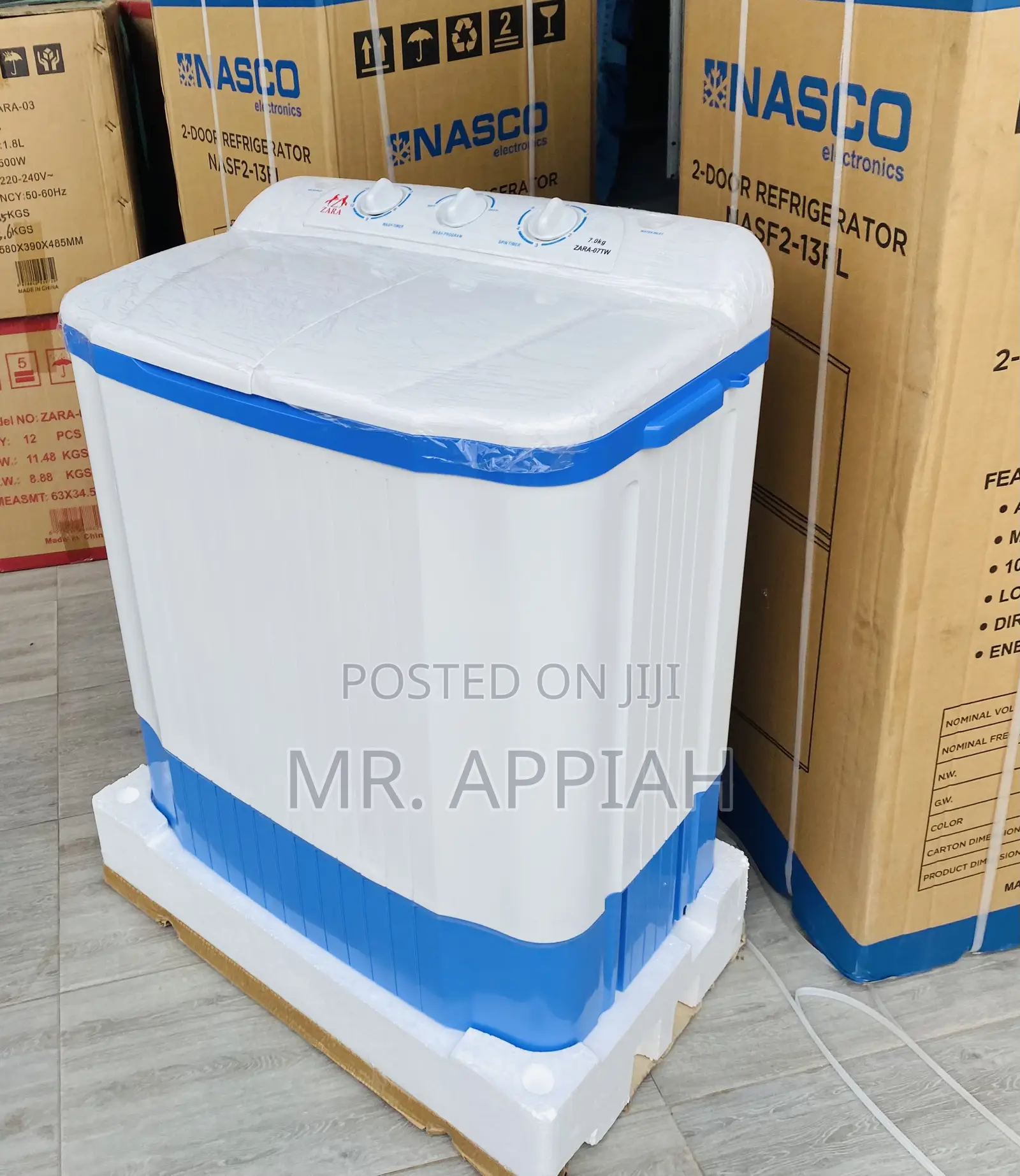 Durable Zara 7kg Top Load Electric Washing Machine(White).